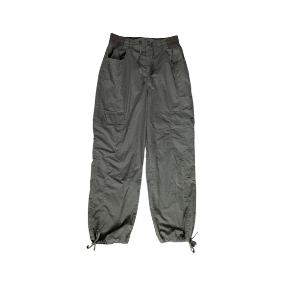 Missposh Women's Army Green Cargo Pants M Drawstring Waist Pockets Gorpcore - Picture 1 of 3